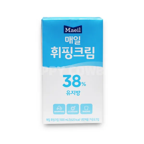 매일 휘핑크림 1000ml 1L 유지방 38% 휘핑 토핑 쿠킹, 1개