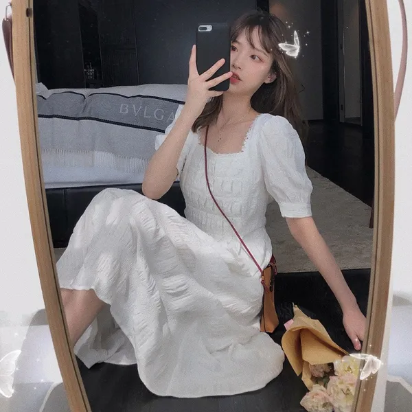 smalux 임부복 원피스 하의 상큼 망 홍양기 潮 여름 치마폭 2020 임부 원피