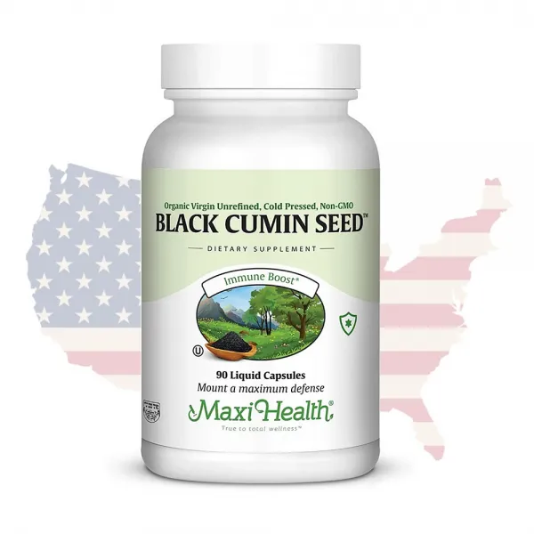 Maxi Health 멕시헬스 흑종초 블랙커민 씨드 오일 700mg 90캡슐, 1mg, 1개