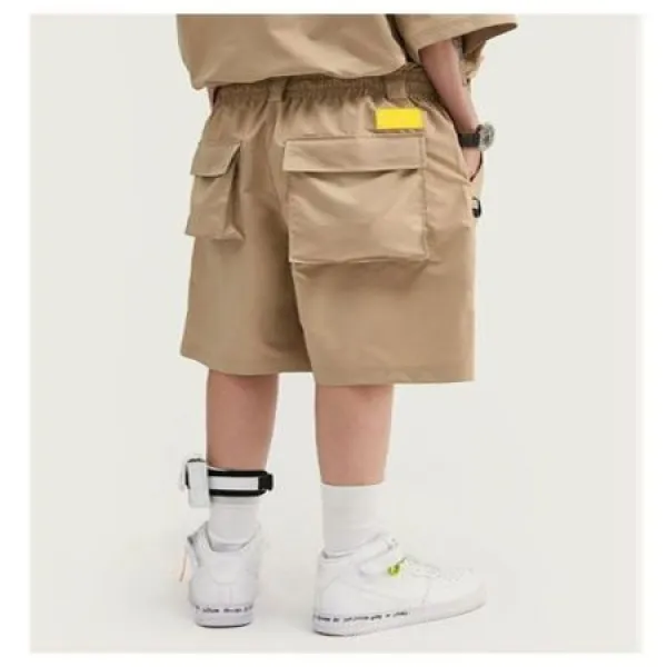 [멸치쇼핑]남자 테크웨어 카고 반바지 2컬러, 베이지/FREE