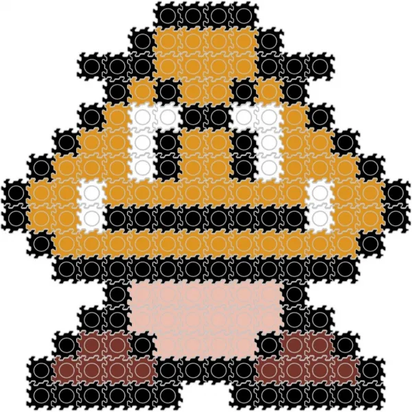 8mm 디폼블럭 1:1도안+연결고리 캐릭터 세트 B 26. 굼바