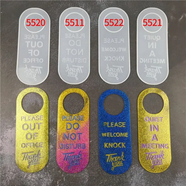 문패안내판 호텔 DIY 어서 귀찮게 하지 마 실리콘 몰드 영문 무타 방해하다 점착고무 4938958487, 5511 블루