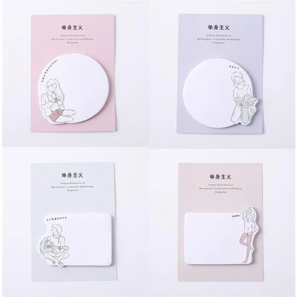포스트잇 한데 모이다 무드 독창적 큐트 소녀마음 애니메이션 메모장 N차 만능 학생, 독신주의 16 본장 _66 행운케이스