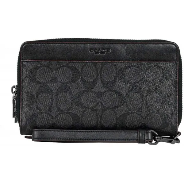 [아웃렛]COACH(코치)남성 백 세컨드 백 오르가나이저 F67626 N3A(블랙×옥스 블러드)클러치 세컨드 백