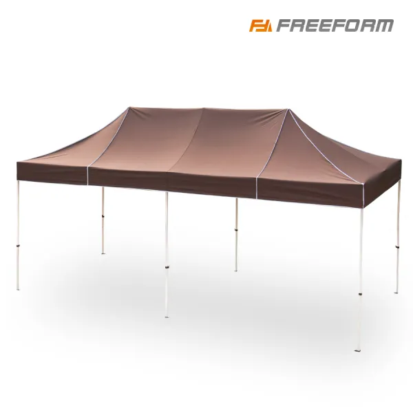 프리폼 프리미엄 대형 고급 함마톤 알루미늄골조 천막, 투명바람막이4면 3x6 브라운, 프리미엄 4면벽면만(천막미포함)