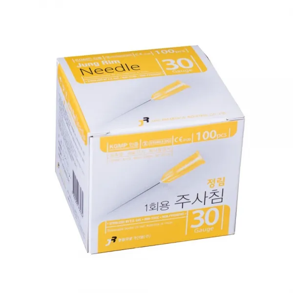 정림의료기산업 정림 일회용 주사침 30G(1-2inch) 100개입 니들