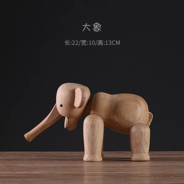 귀여운 나무 동물모양 조각품 인테리어, 코끼리
