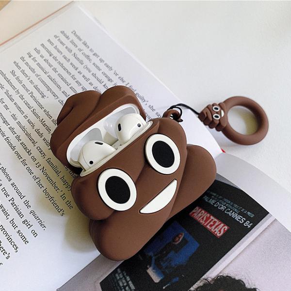 에어팟 케이스 유니크한 똥 이어폰 파우치 브라운 에어팟케이스