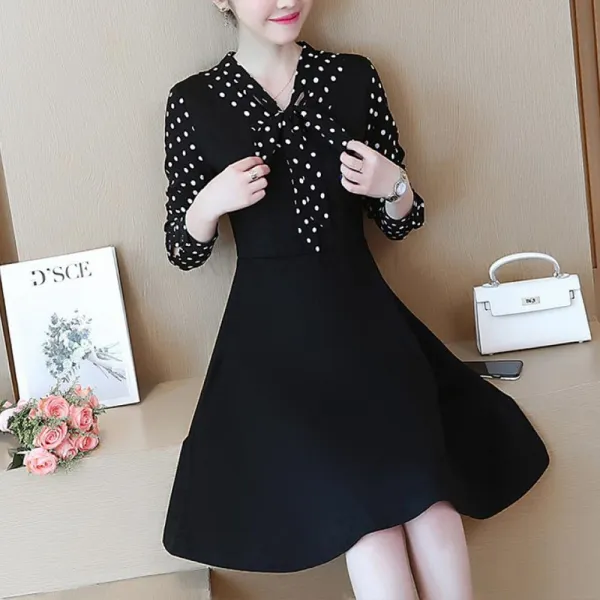 Kirahosi 퀄리티 여성 가을 예쁜 긴팔 원피스 여자 데일리룩 원피스 161 Hr8+덧신 증정 Qw5ggsy