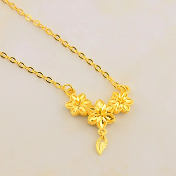 골드유 24k 순금 플라워 리프참 목걸이 11.25g