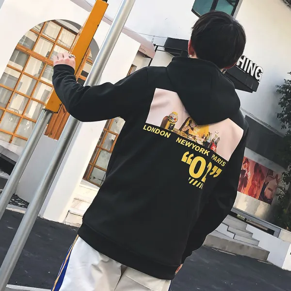 가디언 남풍 후드티 떨림음 동 슬림 남장 블루 남남 봄옷 히히하 맨투맨 운동, 빅도시 블랙