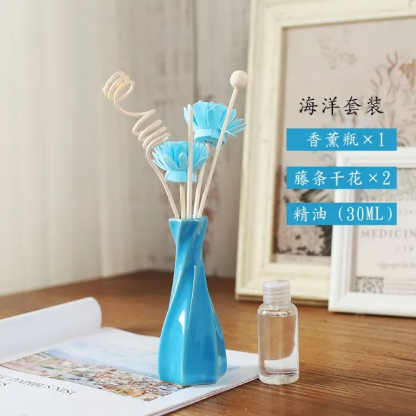 인테리어소품 실내 미니 침실 장식작은 장식품 흔들시계 소녀 기숙사 침실테이블 소품 T03 비틀기 병색 바다 세트