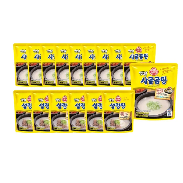 오뚜기 옛날 사골곰탕 350g 10개 + 설렁탕 300g 6개 오뚜기 옛날 사골곰탕10개 + 설렁탕 6개