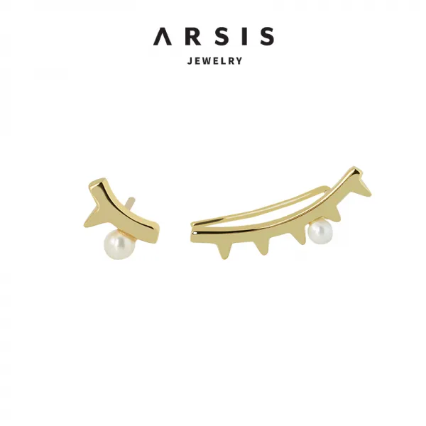 2참 장식 ARSIS 오리지널제작 디자인 드랜드 로큰롤 매니쉬 커플 언발란스 스터드 귓불