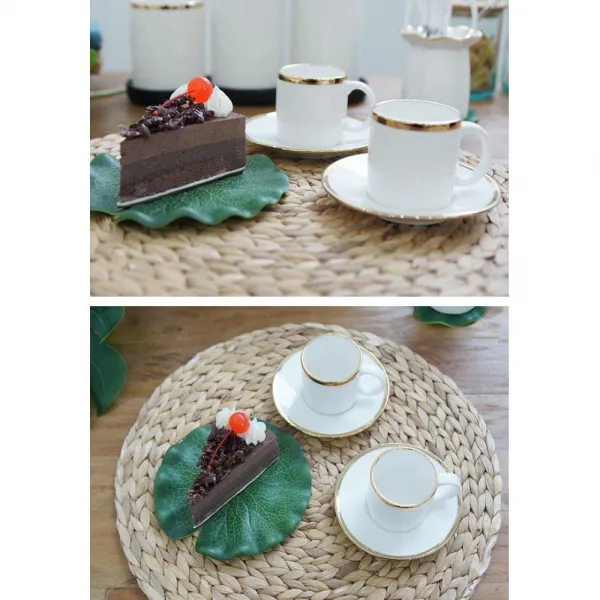 금테두리 에스프레소 미니 커피잔 1p 커피컵 깔끔한