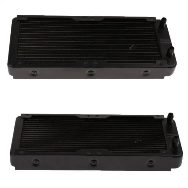 STK2Pcs 알루미늄 방열기 물 열교환 기 18Pipes CPU 240mm 똑 바른 입, 단일상품