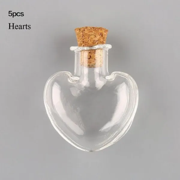 부품 DIY 펜던트 예식장소품 코르크 팁 소망이다 보틀 유리 저장 겉만 그럴듯하다 품항아리, Hearts