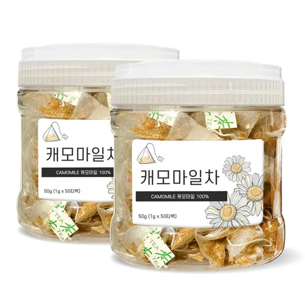 권뱅푸드 캐모마일 삼각 티백차 50티백 카모마일 차, 2통
