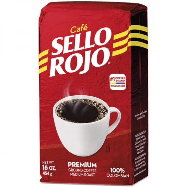 Café Sello Rojo 프리미엄 콜롬비아 커피 | 부드럽고 맛이 좋은 | 낮은 산도 쓴맛 뒷맛 없음 | 100 % 콜, 1, 단일상품