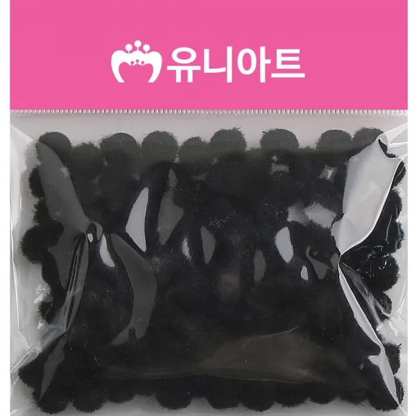 1000퐁퐁 10mm 검정 - (뿅뿅이/솜방울/칼라솜/밤송이/만들기재료/언어/학습완구/매트/완구/육아/출산추천)