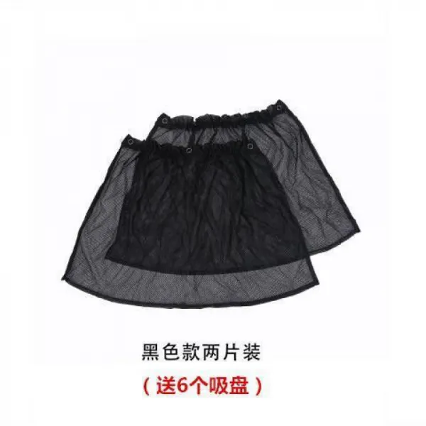 자동차 사창 모기방지 커튼 자외선차단 차창 커버 투풍차 모기장 태양대 차양 차단 용품, 통용 레쉬가드 커튼 블랙 한쌍 룩