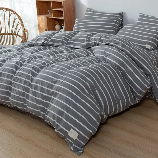 순면 코튼 4종 100 풀패딩 이불커버 침대시트 기숙사 싱글 워싱 솜이불 비품을 내다 담뱃재가 뭉텅이로 끼다