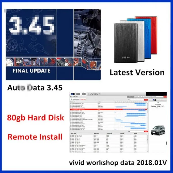 최신 생생한 워크샵 데이터 2018.01v (Atris-Technik) + 자동-데이터 3.45 유럽 수리 소프트웨어 원격 설치 도움말 80gb hdd