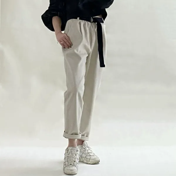 민꼬까 하이웨스트 밴딩 벨트 배기 팬츠 2 Color 