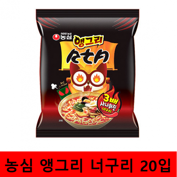 농심 앵그리 RtA 3배 사나워진 너구리, 20입
