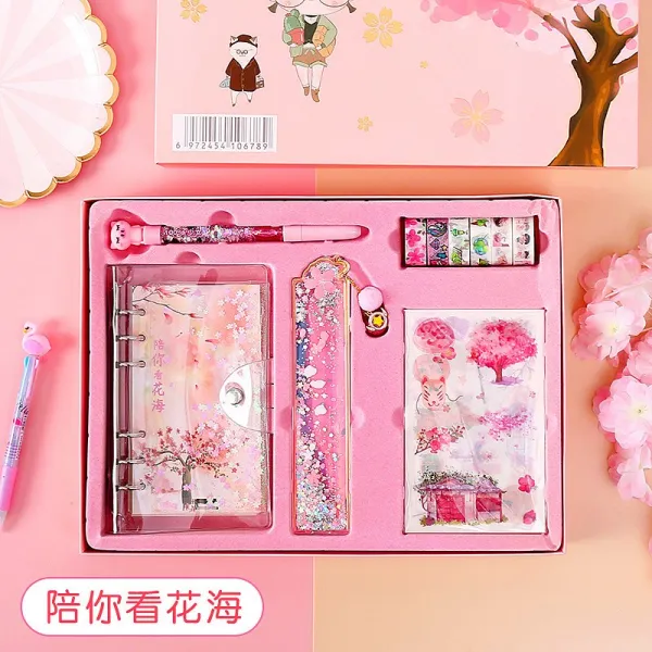 유사 가계부 디럭스 판컬러 페이지 다이어리 여 타입 트윈 시크릿 장부바인더속지 큐트 너를동반 꽃바다를 구경하다 벚꽃 핑