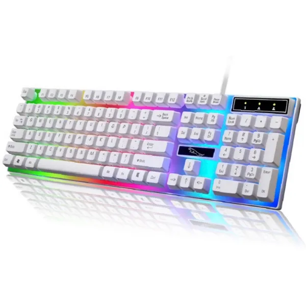 G21 게임 키보드 부양기 유선 발광배광 키보드 세트 오피스텔 데스크톱 노트북 USB 키보드 세트 미라클 따돌림 G21 키보드 흰색, 상세페이지 참조, 상세페이지 참조