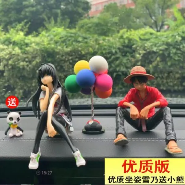 차량실내악세서리 피규어 길 눈이 있다 센터 콘솔 애니메이션 휀스망파티션진열대 레드 카튜닝용품 레드 길에 눈이 흩날리다 내_그레이화/