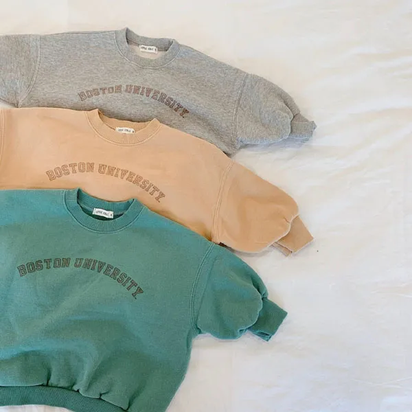 미니달콩 유아동 콜리 보스턴 기모 맨투맨 티셔츠