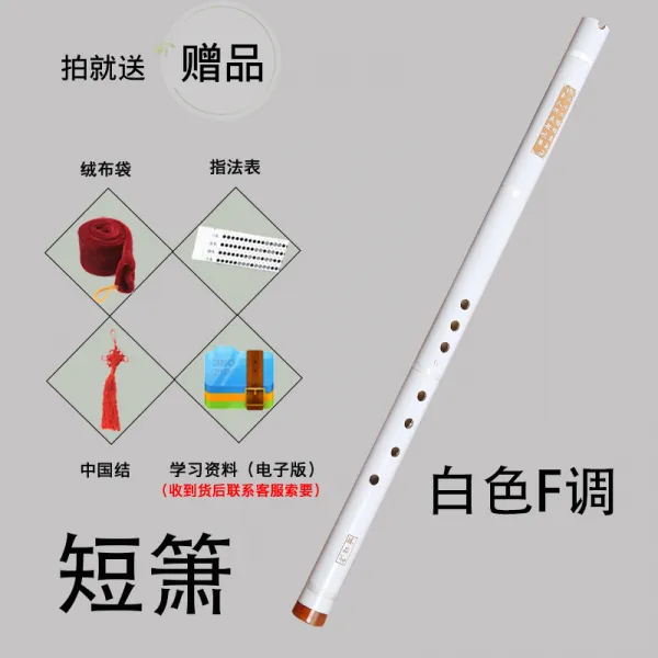 단소 악기 초보자 G조/F전문적인 오죽 퉁소 대중 학생 성인 입문, T19-960단소 화이트 F조