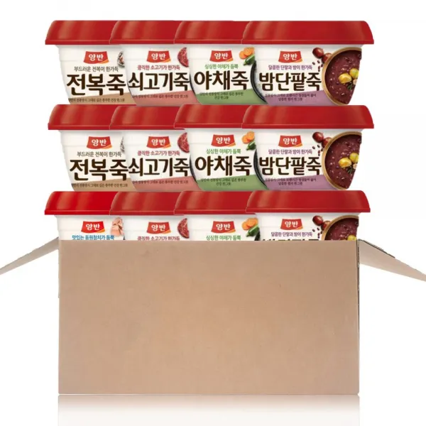 올따옴기획 동원죽285g(쇠고기+야채+전복+밤단팥) x 3개씩, 올따옴기획 동원죽(쇠고기+야채+전복+밤단팥) x 3개씩