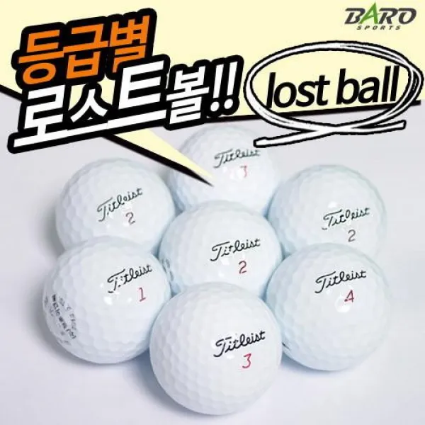 바로스포츠 [로스트볼 낱알판매]로스트볼 타이틀리스트 2피스 A급/비재생 골프공, 선택완료, 로스트볼타이틀리스트_A급_1알