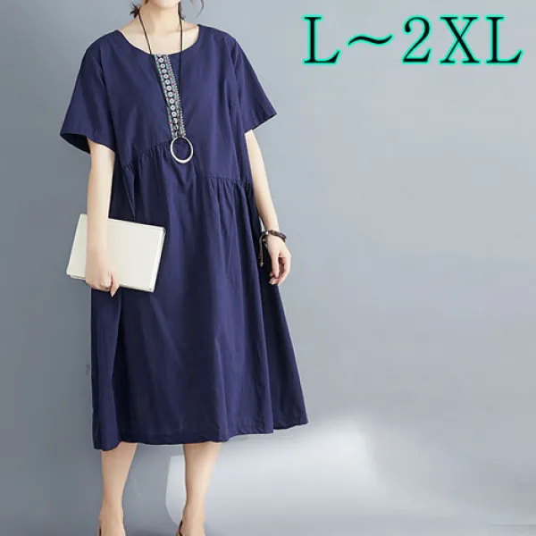 빅사이즈 에닉스 린넨 원피스 L~2xl 