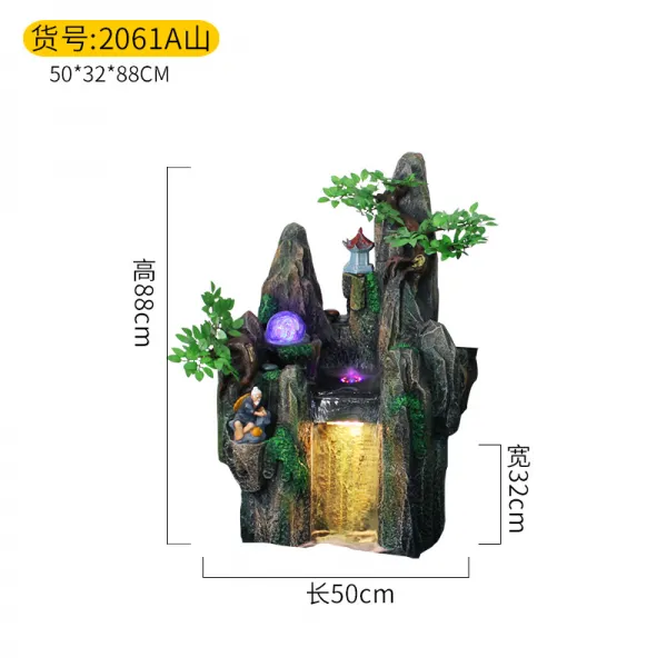 정원데코 양어장 장식용산 조경 정원 물고기기르기 풀장 장식 장식품 별장 베란다 흐르는물 분수 풍경, T02-2061A단산 :50*32*88cm길고넓음 높이