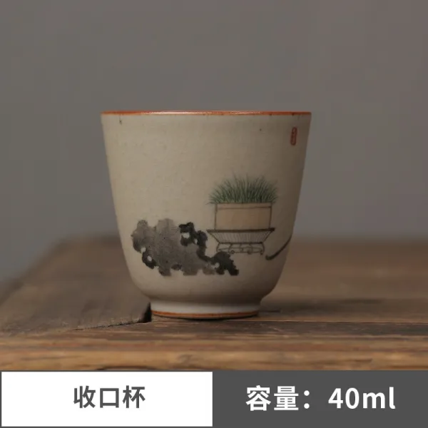 DIPYLON 전통 다도 서봉거경덕진수작품명배도자기집향배게벌레주인배쿵푸다구잔, 입 다물다