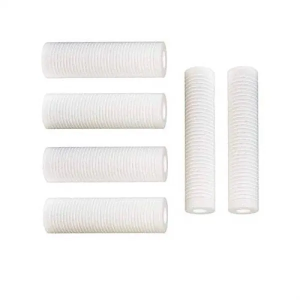 6 pk 10x2.5 5 마이크론 홈이있는 침전물 용융 블로우 필터 카트리지 (Aqua-