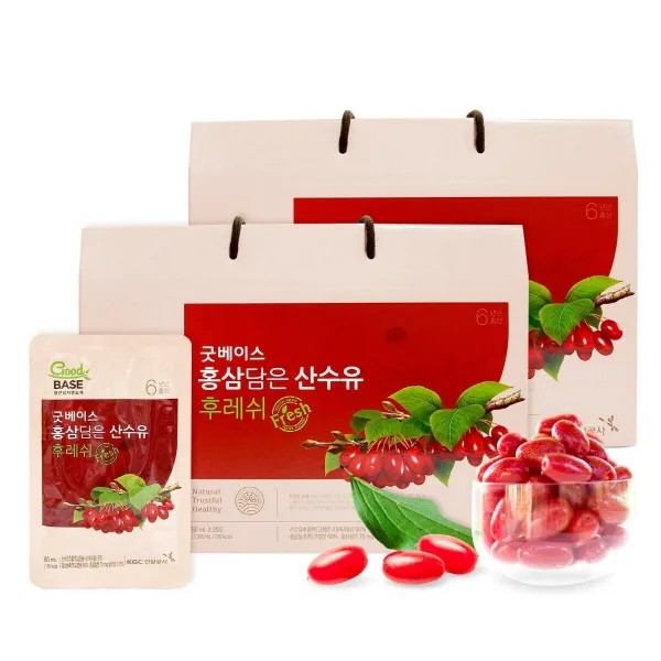  신세계tv쇼핑 굿베이스 홍삼담은 산수유 후레쉬 20포 X 2박스 유통기한:20.12.10 20포 X 2박스 50ml