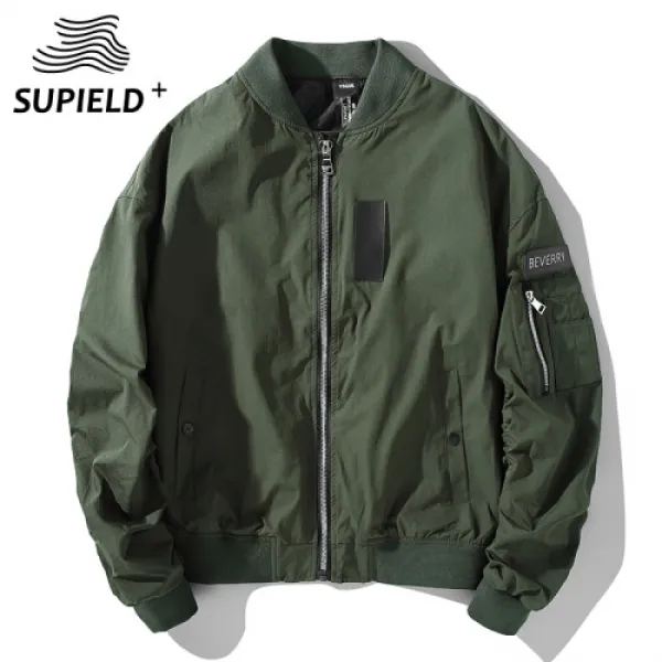 Supield check boy2019춘계 뉴스타일 남사비행원 캐주얼 추복 야구복 겉치레 군(7200)
