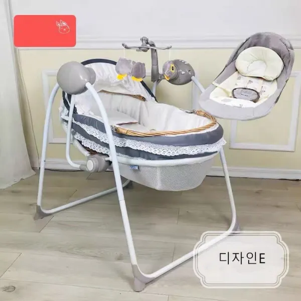 DW 스마트진동바운서 유아바운서 요람 휴대용침대 바운서, 디자인E
