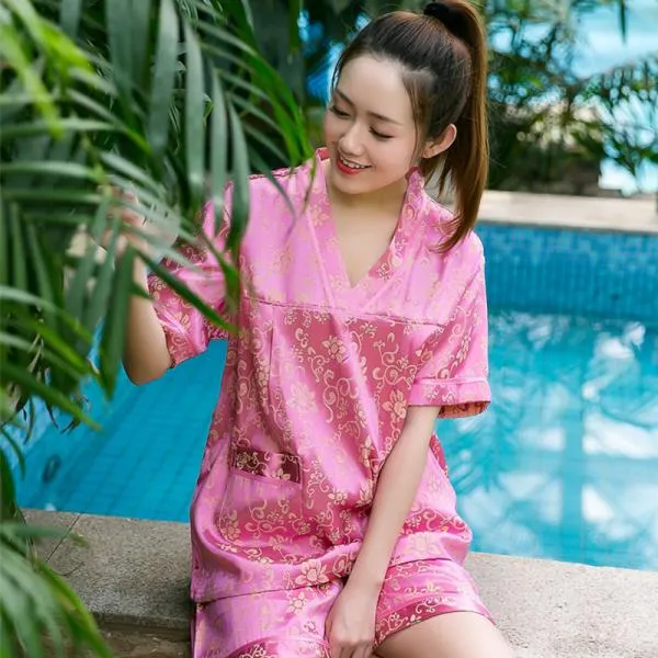 여성 일본풍 유카타 손님여름 옷 한증막 땀 잠옷