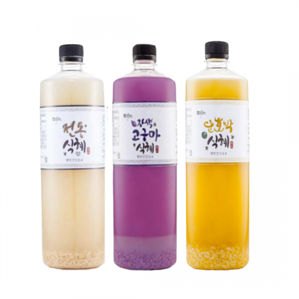 엄마표밥상 건강한 시원한 간식 여름 음료 명품 수제 식혜 단술 감주 단호박식혜 자색 고구마식혜 선물세트, 1조