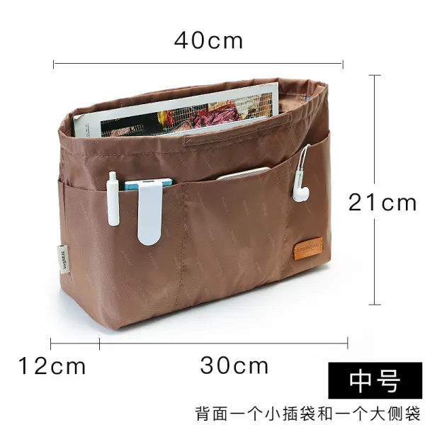 네버풀 적용 용양 가방속치 NEVERFUL L정리 양어깨 세로 벌리다 쇼퍼백 안 쓸개 주머니 여행용파우치 2390149168, 클래식 타입 커피 색 -중간사이즈