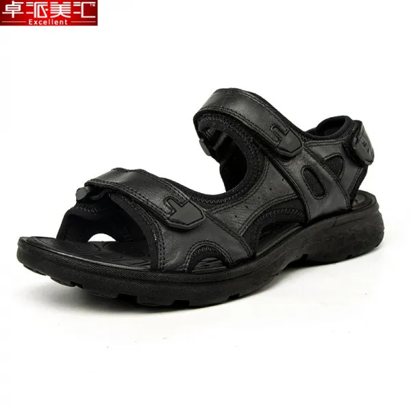 블랙싯봉샌들 베트남 신선이 되고 있다 무 비행사 운전기사 리얼가죽 발 땀 남자 가포수 올 소가죽 양 슈즈 중년 인 아버지