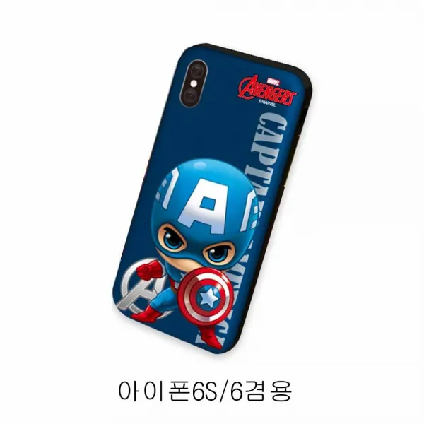 에스컴 핸드폰케이스 아이폰6S 6겸용 어벤져스 카드수납 범퍼케이스(캡틴)