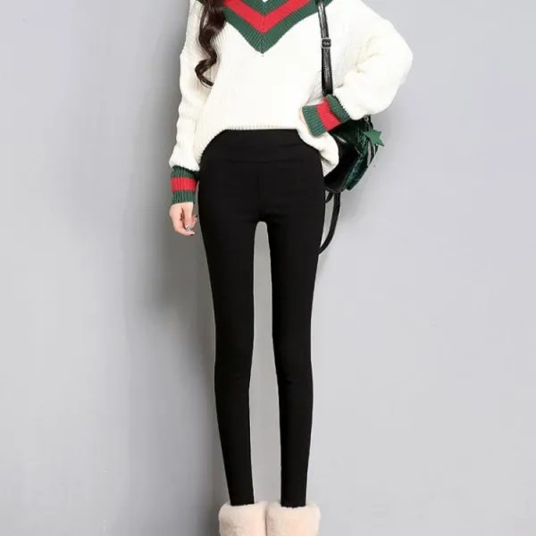 바른몰 여성 겨울 블랙 기모 바지