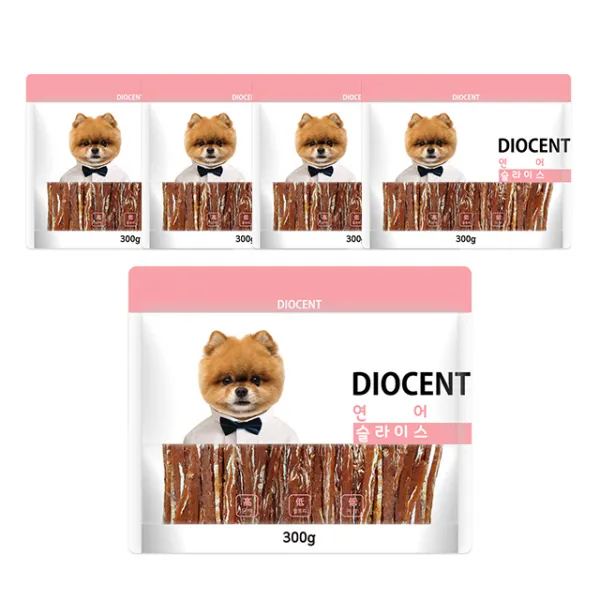 디오센트 원재료100% 안전한간식 300g14종 강아지간식, 1set, 10_연어 슬라이스 300g5EA